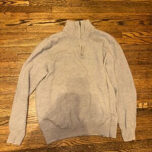 Christian Lacroix Women’s Beige/Gray Zip-Up Sweater 100% Merino Wool